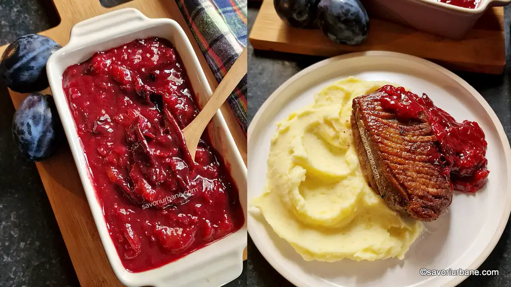 Sos de prune dulce-acrișor pentru fripturi (piept de rață, porc) sau cărnuri fierte (rasol de vită, pasăre)